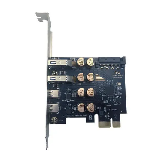 Alt view image 5 of 7 - PCIe to USB 3.0 + USB-C Expansion Card 5Gbps 1 to 4 Desktop Adapter with D720201 Controller, 4-Port Splitter (SATA Power Port)