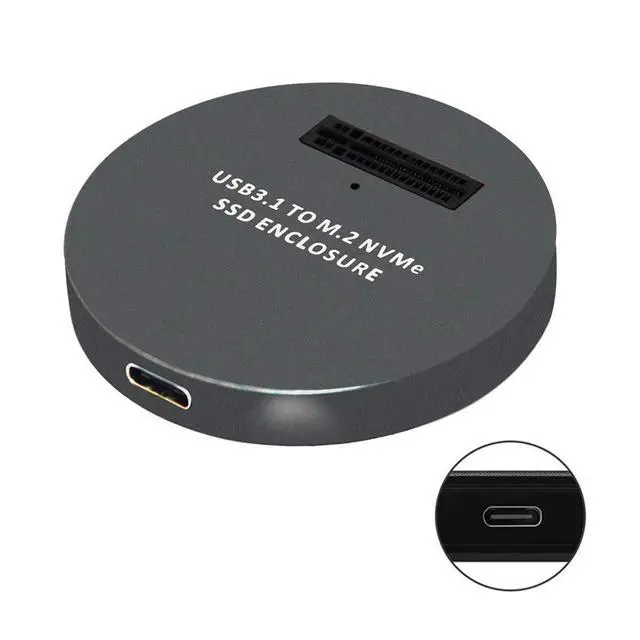 Alt view image 4 of 7 - USB 3.1 USB-C to NVME M-Key M.2 NGFF SSD External PCBA Conveter Adapter Vertical Type Black Color