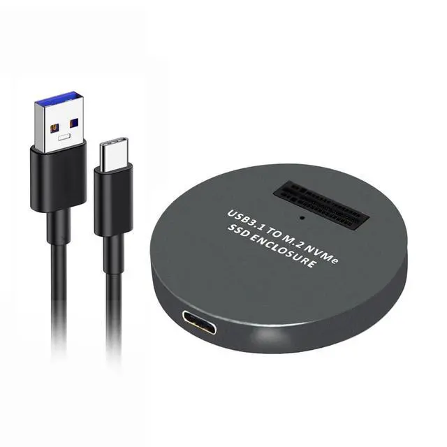Alt view image 7 of 7 - USB 3.1 USB-C to NVME M-Key M.2 NGFF SSD External PCBA Conveter Adapter Vertical Type Black Color