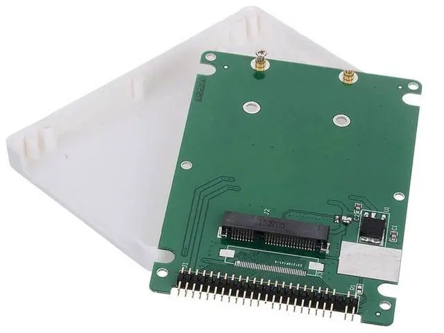 Alt view image 5 of 7 - mSATA Mini PCI-E SATA SSD to 2.5 inch IDE 44pin Notebook Laptop Hard Disk case Enclosure White