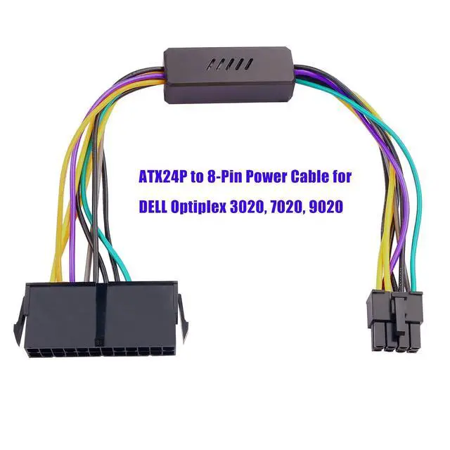Alt view image 7 of 7 - ATX 24-Pin to ATX 8-Pin Power Supply Adapter Cable for DELL Optiplex 3020/7020/9020 & Precision T1700 Compatible with DELL Motherboards H61 H81 Q77 Q87 B75 A75 Q75 Q65 13in/33cm