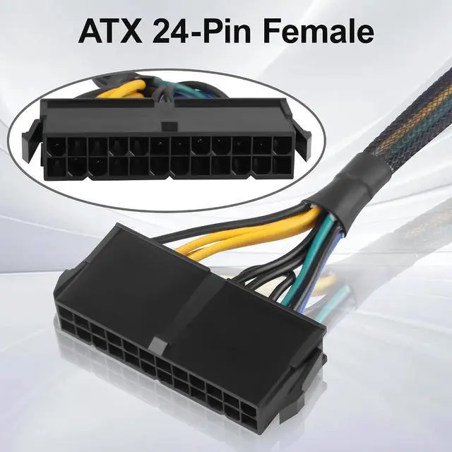 Alt view image 3 of 7 - ATX 24 Pin to 10 Pin Power Adapter Cable (18AWG Copper, Braided Sleeve) - 30cm Converter for 10-Pin Motherboard Power Supply(33cm/13.0in)