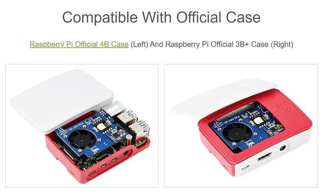 Alt view image 6 of 7 - Power Over Ethernet (PoE) HAT for Raspberry Pi 4B/3B+, IEEE 802.3af-Compliant, 5V 2.5A DC Output, PoE HAT Onboard Cooling Fan, Compatible with Raspberry Pi Official 4B/3B+ Case