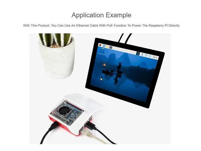 Alt view image 6 of 7 - Power Over Ethernet POE HAT for Raspberry Pi 5, IEEE 802.3af/at-Compliant, 5V 5A Output, Compatible with Raspberry Pi 5 Official Case