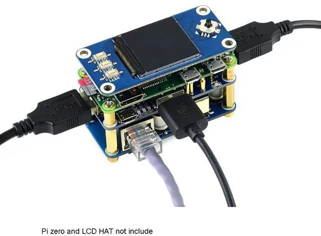 Alt view image 6 of 7 - PoE Ethernet/USB HUB Hat for Raspberry Pi Zero/Zero W/Zero WH, 3X USB 2.0 Ports, 10M/100M RJ45 Port, 802.3af-Compliant