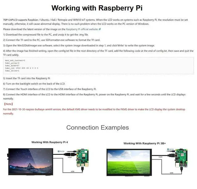 Alt view image 5 of 7 - 7 Inch Capacitive Touchscreen Monitor IPS Display 1024x600 7" HDMI LCD Module for Raspberry Pi 4B/ 3B+/A+/B/ 2B/ B+/A+/ Zero W, Support Windows 10/8.1/8 / 7