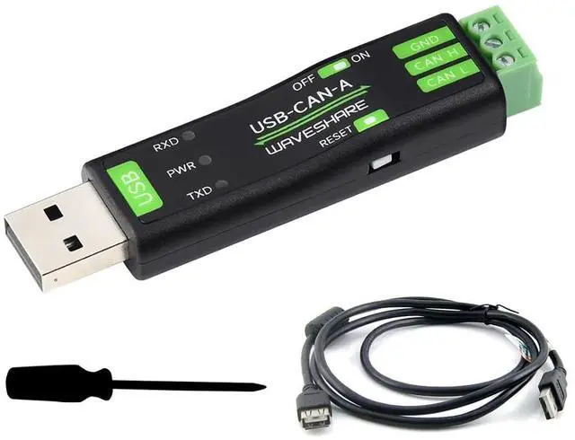 Main image of USB to CAN Adapter Data Analyzer CAN Bus Converter Based on STM32 Chip, Support Windows 11/10/8/7/XP and Raspberry Pi OS/Jetson Nano Ubuntu etc. Linux Systems, with USB Cable