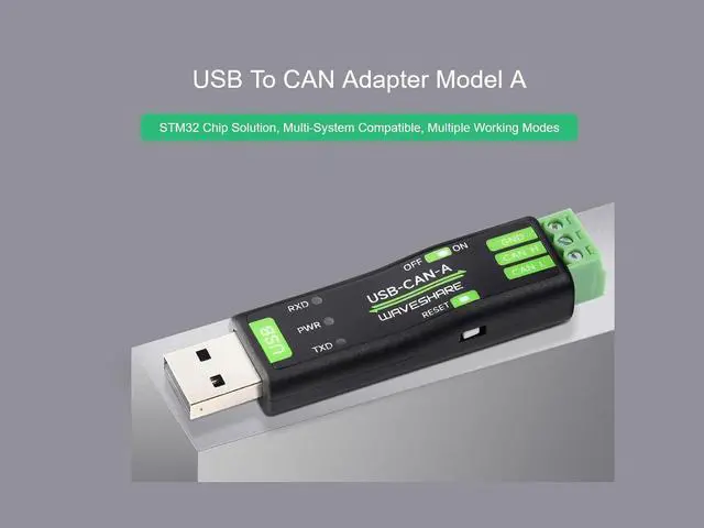 Alt view image 2 of 7 - USB to CAN Adapter Data Analyzer CAN Bus Converter Based on STM32 Chip, Support Windows 11/10/8/7/XP and Raspberry Pi OS/Jetson Nano Ubuntu etc. Linux Systems, with USB Cable
