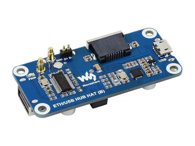 Alt view image 2 of 7 - Ethernet/USB HUB HAT for Raspberry Pi 4 B/3 B+/3A+/2B/Zero/Zero W/Zero WH, with 1x RJ45 10/100M Ethernet Port, 3X USB 2.0 Ports Compatible with USB 2.0/1.1