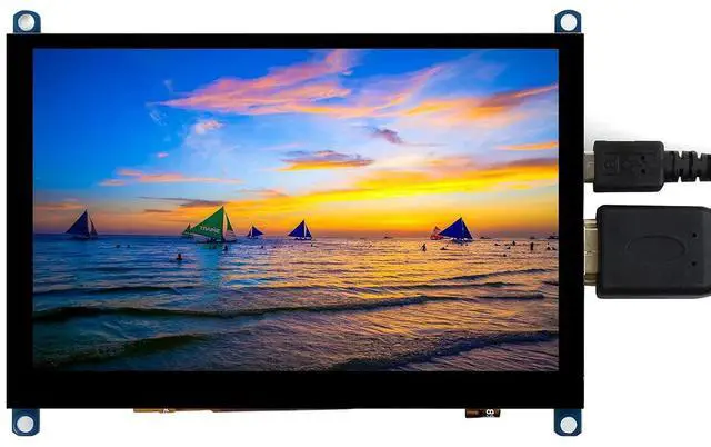 Main image of 5 Inch HDMI LCD Screen 800x480 TFT Capacitive Touch Screen Display Monitor for Raspberry Pi 4B/3B+/A+/B/2B/B+/A+/Zero W Compatible with Windows 10/8.1/8/7