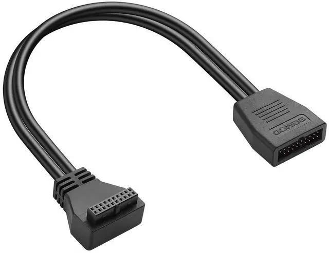 Main image of PC Motherboard USB 3.0 19-Pin Extension Cable (Model B) 5Gbps Male to Female Connector Compatible with Most Mainstream Motherboard Brands 11.8in/30cm