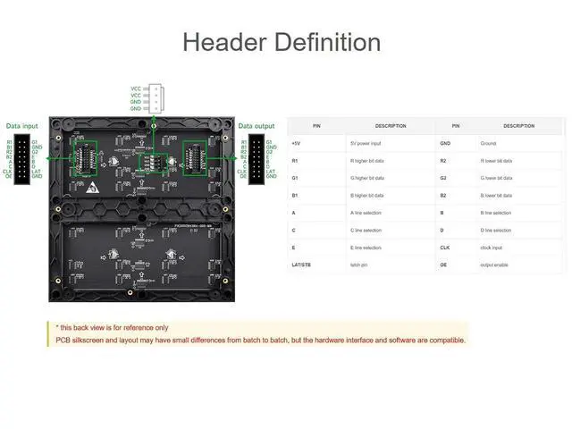 Alt view image 5 of 7 - RGB Full-Color LED Matrix Panel 3mm Pitch 64×64 Pixels 4096 Individual RGB LEDs Adjustable Brightness Compatible with Raspberry Pi