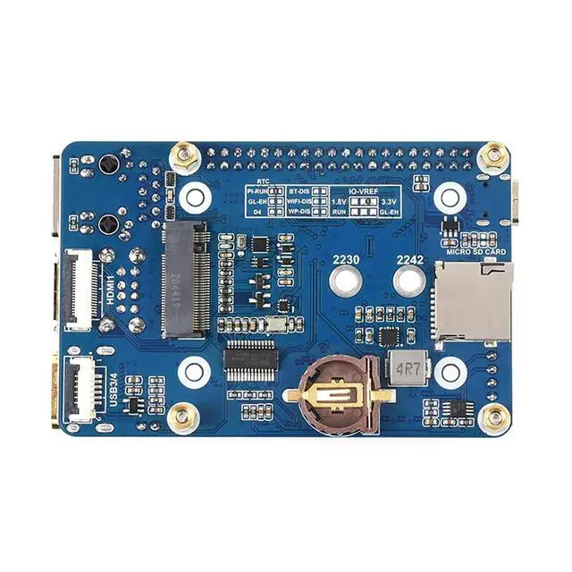 Alt view image 2 of 7 - Mini Base Board for Raspberry Pi Compute Module 4, with Standard CM4 Socket and Raspberry Pi 40 PIN GPIO Header, Onboard Multiple Connectors, Suitable For Compute Module 4 Lite/EMMC Series Module