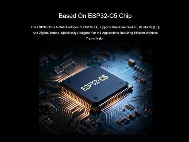Alt view image 3 of 7 - ESP32-C5 Mini Development Board Equipped with Multi-Protocol 32-bit RISC-V MCU, Supports 5GHz and 2.4GHz Dual-Band Wi-Fi 6, Bluetooth 5 (LE), and IEEE 802.15.4 (Zigbee 3.0 and Thread)