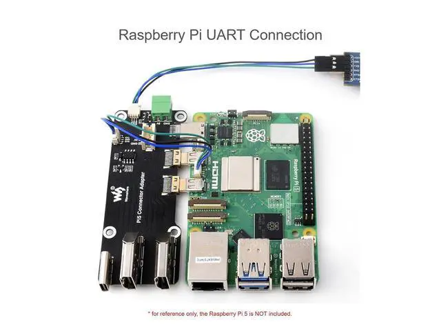 Alt view image 6 of 7 - Micro HDMI to HDMI Adapter Board for Raspberry Pi 5 / 4B, Converts Micro HDMI to HDMI Female Ports, Supports Dual 4K Outputs, Two Power Supply Methods