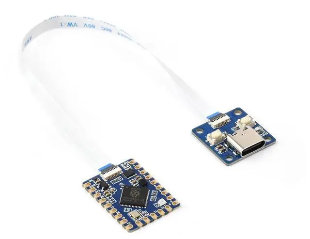 Main image of RP2350-Tiny Microcontroller Development Board Kit, Based on Raspberry Pi RP2350 Dual-core & Dual-Architecture Chip, Come with USB Port Adapter + FPC Cable