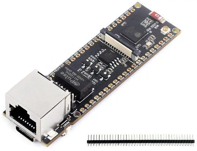 Main image of ESP32-S3 Ethernet Dev Board onboard 10/100Mbps RJ45 ETH Port, Camera Interface, USB Type-C Port, TF Card Slot and PoE Module Header, Wi-Fi & Bluetooth Support, 240MHz Dual Core Processor