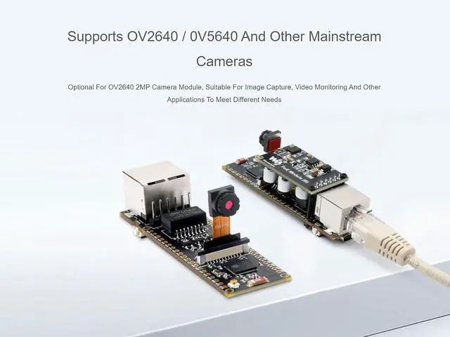 Alt view image 6 of 7 - ESP32-S3 Ethernet Dev Board onboard 10/100Mbps RJ45 ETH Port, Camera Interface, USB Type-C Port, TF Card Slot and PoE Module Header, Wi-Fi & Bluetooth Support, 240MHz Dual Core Processor