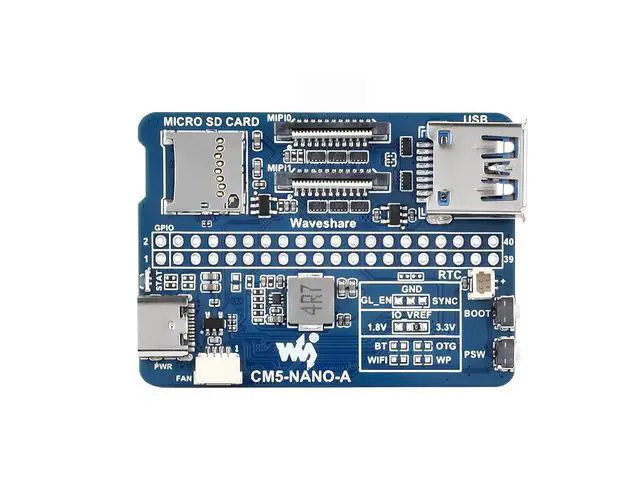 Alt view image 6 of 7 - Base Board for Raspberry Pi Compute Module 5 Lite/eMMC Series Module, Same Size as CM5, with Multiple Peripheral Interfaces, Suitable for Evaluating CM5 or Being Integrated into End Products