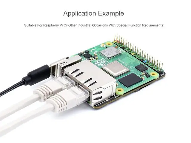 Alt view image 7 of 7 - Mini Dual Gigabit Ethernet Base Board for Raspberry Pi Compute Module 4 CM4, Onboard ETH/Micro SD/USB Interfaces, Suitable for Evaluating the Raspberry Pi CM4 or Being Integrated into End Products