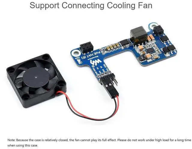 Alt view image 5 of 7 - Power Over Ethernet POE HAT for Raspberry Pi 4B/3B+, IEEE 802.3af-Compliant, Mini POE HAT Supporting Cooling Fan, Compatible with The Raspberry Pi Official Case