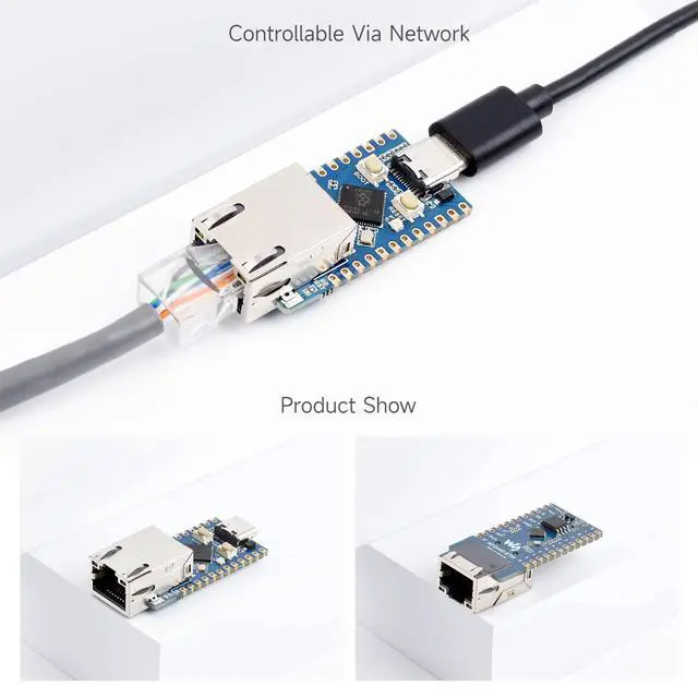 Alt view image 5 of 7 - RP2040-ETH Mini Development Board, RP2040 Ethernet Port Module, Raspberry Pi Microcontroller Development Board, Based On Official RP2040 Dual Core Processor