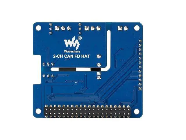 Alt view image 2 of 7 - 2-Channel Isolated CAN Bus FD Expansion HAT for Raspberry Pi, with MCP2518FD CAN Controller and MCP2562FD CAN Transceiver, Supports Original CAN2.0 and CAN FD Protocols, Multi Protection Circuits
