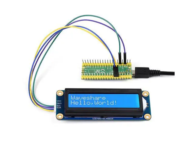 Alt view image 7 of 7 - 1602 LCD I2C Display Module, White Color with Blue Background 16x2 Characters LCD für Raspberry Pi/Raspberry Pi Pico/Jetson Nano/ESP32/Arduino, 3.3V/5V Compatible