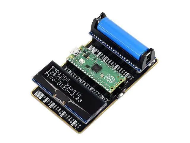 Alt view image 5 of 7 - 2.23inch OLED Display Module for Raspberry Pi Pico, 128×32 Pixel Black/White Display Color Embedded SSD1305 Driver 4-Wire SPI/I2C Interface 3.3V/5V Operating Voltage