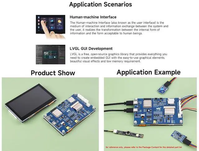 Alt view image 4 of 7 - 4.3inch Capacitive Touch Display Based on ESP32-S3 Microcontroller Development Board with 2.4GHz WiFi and BLE 5 Support, 800×480 Resolution, 5-Point Touch, Onboard CAN, RS485, I2C Interface