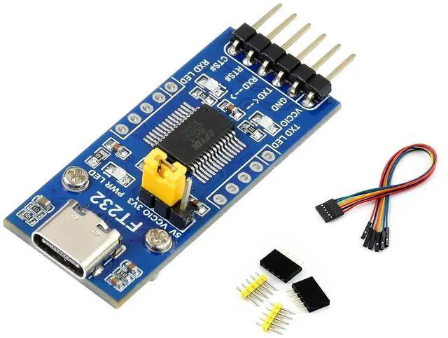 Main image of FT232RL USB to TTL Adapter Board (Type C) 3.3V/5V USB to UART/TTL Serial Converter Module Supports Mac OS, Windows 7/8/8.1/10/11, Android, Linux, Wince
