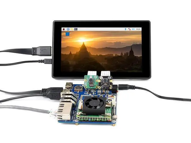 Alt view image 4 of 4 - Dual Gigabit Ethernet Base Board for Raspberry Pi Compute Module 4 Lite/EMMC Series Module,with ETH/CSI/DSI/RTC/HDMI/Micro SD/USB Interfaces
