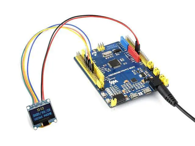 Alt view image 6 of 7 - 0.96inch OLED Display Module for Raspberry Pi/Arduino/STM32, 128×64 Pixels Screen, Upper Yellow & Lower Blue Display Color, 4-Wire SPI / I2C Communication Interfaces, 3.3V / 5V