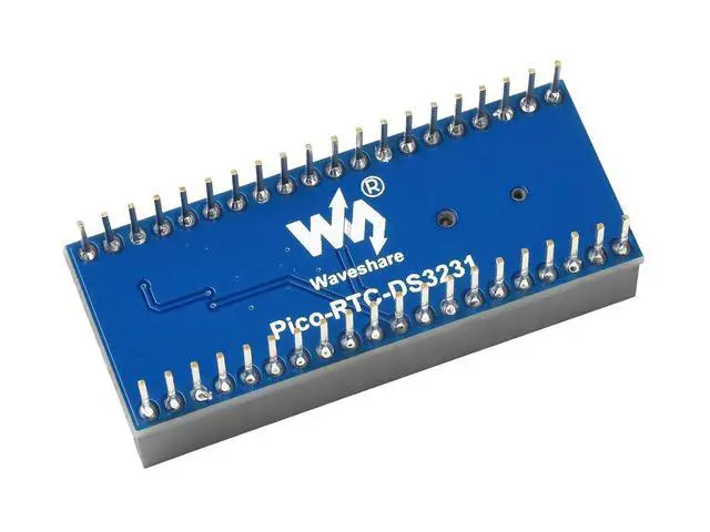 Alt view image 2 of 7 - Precision RTC Module for Raspberry Pi Pico Mini Board, Incorporates High Precision Real-Time Clock Chip DS3231, Uses I2C Bus for Communication, with Female Pin Header Stackable Design