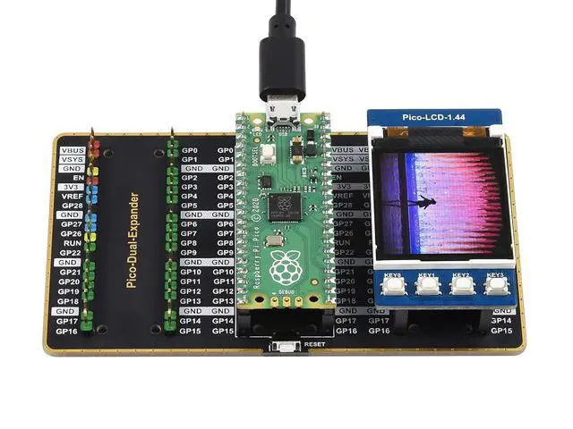 Alt view image 6 of 7 - 1.44 inch LCD Display for Raspberry Pi Pico, 128×128 Color Screen TFT Display Module SPI Interface, Embedded ST7735S Driver, Compatible with Raspberry Pi Pico Header