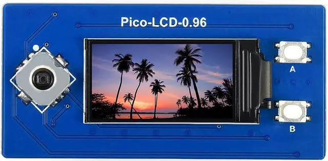 Main image of 0.96 inch LCD Display for Raspberry Pi Pico, 65K Colors Display Module, IPS Screen, 160×80 Pixels, Embedded ST7735S Driver, Using SPI Bus, Compatible with Raspberry Pi Pico Header