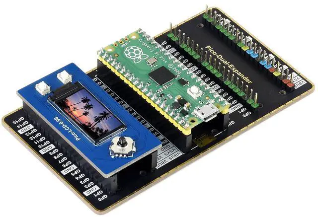 Alt view image 4 of 7 - 0.96 inch LCD Display for Raspberry Pi Pico, 65K Colors Display Module, IPS Screen, 160×80 Pixels, Embedded ST7735S Driver, Using SPI Bus, Compatible with Raspberry Pi Pico Header