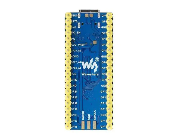 Alt view image 2 of 7 - RP2040-Plus with Header, Pico-Like MCU Board Based on Raspberry Pi RP2040 Chip, Dual-core Arm Processor, Onboard 4MB Flash, USB-C Connector, Recharge Header, and Higher Current DC-DC Chip