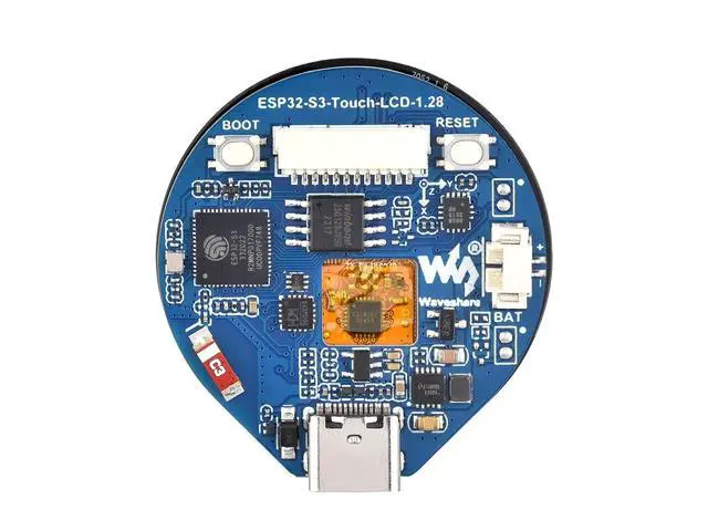 Alt view image 2 of 6 - ESP32-S3 MCU Board with Onboard 1.28inch Touch Display and 6-Axis Sensor etc. 32-bit LX7 Dual-core Processor, Supports 2.4GHz Wi-Fi (802.11 b/g/n) and Bluetooth 5, Type-C Connector