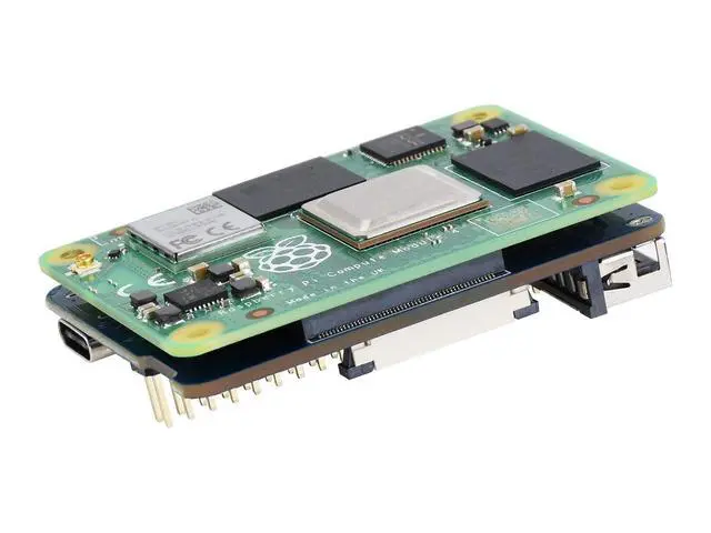 Alt view image 6 of 7 - Nano Base Board (A) for Raspberry Pi Compute Module 4, Same Size as CM4, with 1× Raspberry Pi 40PIN GPIO, 1× USB 2.0 Type A, 1× MIPI CSI-2 Port, 5V/ 2.5A USB Type C Power Supply Interface