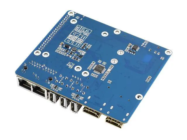 Alt view image 2 of 7 - WIFI6 Dual Ethernet Base Board for Compute Module 4, Compatible with WiFi AX210 & AX200 Module,Onboard Gigabit Ethernet RJ45 Connector x1, 100M Ethernet RJ45 Connector x 1,CSI-2 Camera Port x2,etc