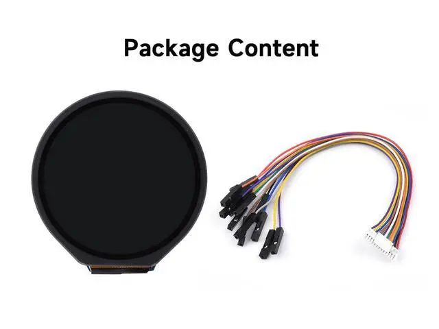 Alt view image 7 of 7 - 1.28inch Touch LCD Display Module, 240×240 Resolution Round LCD IPS Screen, 65K Colors Display, 4-Wire SPI and I2C Communication, Support Raspberry Pi/Raspberry Pi Pico/Arduino/STM32
