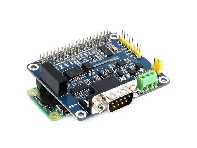 Alt view image 7 of 7 - RS485 RS232 HAT for Raspberry Pi Isolated RS485 RS232 Expansion Board Adopt SC16IS752+SP3485, SP3232 Scheme, Converts SPI to RS485, RS232, Communication Rate up to 921600bps, Multi Protection Circuits