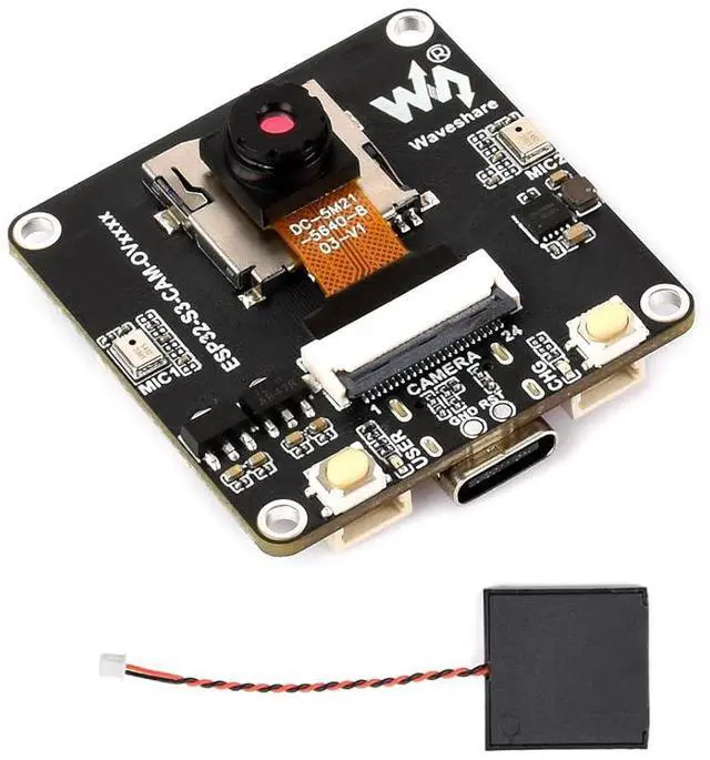 Main image of ESP32-S3 Camera AI Development Board, Integrated Audio Input and Output Module, DVP Camera Interface, SPI/QSPI Display Interface, Supports External Display & AI Speech Interaction