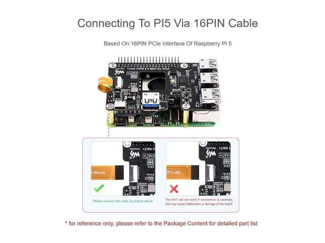 Alt view image 3 of 7 - PCIe to USB 3.2 Gen1 HAT for Raspberry Pi 5, PCIe to USB HUB, Onboard 4X USB 3.2 Gen1 Expanded Ports, PCI-E×1 Gen2 Mode, Support USB Power Control, Driver-Free, Plug and Play