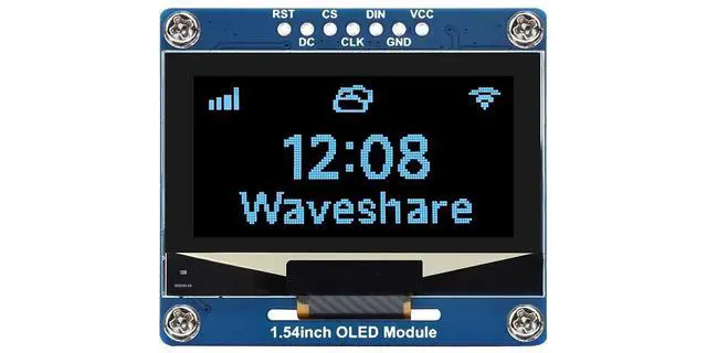 Main image of 1.54inch OLED Display Module for Raspberry Pi/Arduino/STM32/ESP32/Jetson Nano etc. 128×64 Resolution, Blue Display Color, SPI / I2C Communication, Compatible with 3.3V / 5V MCUs