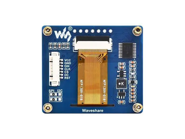 Alt view image 2 of 7 - 1.54inch OLED Display Module for Raspberry Pi/Arduino/STM32/ESP32/Jetson Nano etc. 128×64 Resolution, Blue Display Color, SPI / I2C Communication, Compatible with 3.3V / 5V MCUs