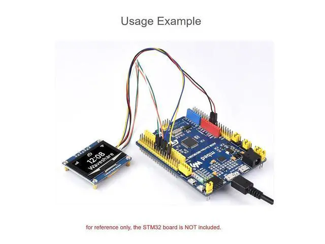 Alt view image 6 of 7 - 1.54inch OLED Display Module for Raspberry Pi/Arduino/STM32/ESP32/Jetson Nano etc. 128×64 Resolution, Blue Display Color, SPI / I2C Communication, Compatible with 3.3V / 5V MCUs
