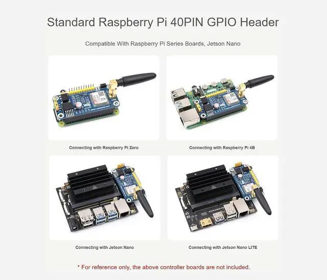 Alt view image 3 of 7 - R800C GSM GPRS HAT for Raspberry Pi Zero/Zero W/Zero WH/2B/3B/3B+/4B and Jetson Nano, Support 2G Communication, Phone Call, SMS, GPRS, TCP/IP, DTMF, HTTP, FTPl, etc.