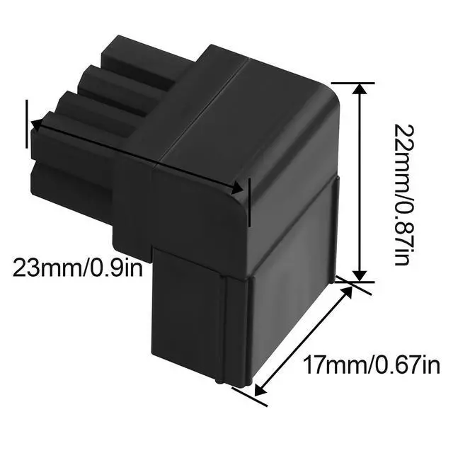 Alt view image 3 of 7 - ATX 8-pin Female to 8-pin Male 90-Degree Angle Type B Connector, Desktop PC Motherboard CPU Power Interface (Internal Clip Moulded Design) Adapter, Outward Conversion(Pack of 2) (2.0 B)